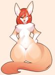  anthro big_breasts breasts canine female fennec fox kanel kemono mammal nipples nude simple_background thick_thighs wide_hips 