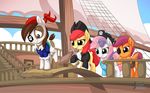  2015 apple_bloom_(mlp) bandanna brown_eyes equine eye_patch eyewear female friendship_is_magic horn horse male mammal my_little_pony mysticalpha pegasus pipsqueak_(mlp) pirate pirate_hat pirate_ship pony scootaloo_(mlp) ship sweetie_belle_(mlp) unicorn vehicle wings 