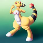  ampharos anthro breasts female flygon_(artist) looking_at_viewer nintendo nipples nude open_mouth pok&eacute;mon posexe pussy solo video_games 