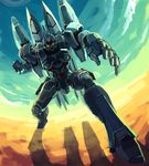  desert glowing glowing_eyes highres mecha no_humans science_fiction weltall xenogears 
