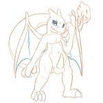  anthro balls charizard claws dragon erection looking_at_viewer male nintendo nude pok&eacute;mon posexe simple_background smile solo video_games white_background wings 