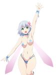  1girl amagi_brilliant_park blue_hair breasts green_eyes muse_(amaburi) short_hair silver_hair 