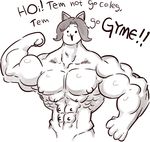  english_text male monochrome multi_nipple muscular nipples temmie_(undertale) text undertale 