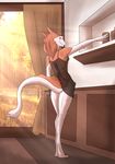  anna_the_sergal aspeel breasts clothing cute female looking_at_viewer purple_eyes sergal small_breasts smile summer underwear undressing what young 
