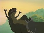  claws dinosaur fight horn teeth triceratops tyrannosaurus_rex 
