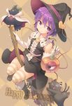  &gt;_&lt; :d bare_shoulders bird boots broom broom_riding cape cat closed_eyes costume elbow_gloves fang gloves halloween happy_halloween hat heart kaenbyou_rin kaenbyou_rin_(cat) knees_together_feet_apart komeiji_satori kurogarasu light_smile looking_at_viewer multiple_tails open_mouth panties pantyshot pantyshot_(sitting) purple_eyes purple_hair reiuji_utsuho reiuji_utsuho_(bird) sitting smile striped striped_legwear striped_panties tail third_eye touhou two_tails underwear white_gloves witch witch_hat xd |_| 