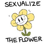  blush english_text flora_fauna flowey_the_flower male plant solo text undertale unknown_artist 