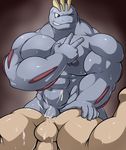  abs anal anal_penetration balls biceps cum duo huge_muscles human machoke maldu male male/male mammal muscular navel nintendo nipples nude one_eye_closed pecs penetration penis pok&eacute;mon sex smile sweat upside_down video_games wink 