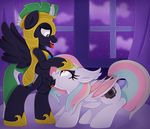  armor balls bat_pony equine erection fan_character fellatio female feral friendship_is_magic green_hair hair helmet male male/female mammal multicolored_hair my_little_pony oral pearlyiridescence pegasus penis pink_eyes royal_guard_(mlp) saliva sex tongue tongue_out wings 