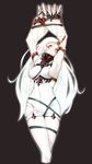  armpits bdsm bondage bound breasts claws damaged detached_sleeves dress horn kantai_collection large_breasts long_hair pale_skin red_eyes ribbed_dress ribbed_sweater seaport_hime shinkaisei-kan shirousagi_uyu short_dress solo sweater sweater_dress tied_up very_long_hair white_hair 