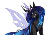  changeling fangs hair horn missing_artist my_little_pony wings 