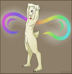  anthro asriel_dreemurr caprine egging_(artist) fur goat long_ears male mammal monster nude penis simple_background solo undertale video_games white_fur 