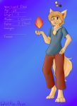  2019 4_toes 5_fingers anthro barefoot biped canine chest_tuft clothed clothing digital_media_(artwork) digitigrade eyebrows fire front_view fully_clothed fur hair hi_res humanoid_hands looking_at_viewer lyulf_cital magic male mammal model_sheet pants shirt signature simple_background solo toes tuft what_the_hart_wants wolf wolfie-pawz 