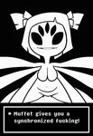  animated anthro arachnid arthropod black_and_white black_eyes boggle breasts duo english_text fangs female human interspecies male male/female mammal monochrome muffet multi_limb multiple_eyes nude open_mouth penetration penis sex smile spider text undertale vaginal vaginal_penetration video_games 