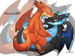  achi bigger_version_at_the_source blue_eyes charizard mega_charizard mega_charizard_x mega_charizard_y mega_evolution nintendo pok&eacute;mon red_eyes video_games 