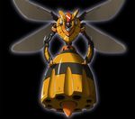  bee insect insect_wings mecha mechanization metaphor no_humans pokemon red_eyes vespiquen wings 