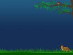  avian bird canine e621 fox grass mammal tree 
