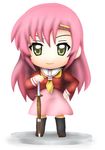  bad_id bad_pixiv_id chibi e_i_k hayate_no_gotoku! katsura_hinagiku long_hair nendoroid pink_hair school_uniform serafuku shinai solo sword weapon yellow_eyes 