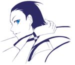  artist_request black_hair blue_eyes male_focus mochizuki_ryouji persona persona_3 scarf solo suspenders 