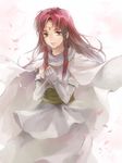  cherry_blossoms dress elbow_gloves fingerless_gloves fire_emblem fire_emblem:_thracia_776 gloves kaito_(sawayakasawaday) linoan long_hair petals pink_hair solo 