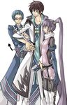  2boys asbel_lhant bad_id bad_pixiv_id blue_eyes blue_hair hubert_ozwell multiple_boys o-ring purple_eyes purple_hair sonnnabakana sophie_(tales) tales_of_(series) tales_of_graces twintails 