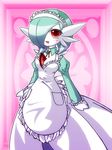  apron blush clothed_pokemon enmaided gardevoir gen_3_pokemon lowres maid no_humans pokemon pokemon_(creature) smile white_moon 