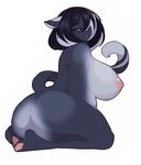  anthro areola big_breasts big_butt blush breasts butt chubby feline female huge_breasts huge_butt kanel kemono looking_at_viewer looking_back mammal nipples nude simple_background solo 