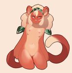  anthro blush breasts female kanel kemono lemur mammal nude primate pussy simple_background solo 