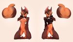  anthro big_butt breasts butt canine female kanel kemono mammal nipples nude pussy simple_background 