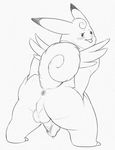  anthro anus balls clefable cum erection looking_at_viewer male mammal monochrome nintendo pencil_(artwork) penis pok&eacute;mon simple_background solo tongue traditional_media_(artwork) video_games white_background yaroul 