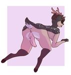  all_fours anthro antlers anus aphelionhelios backsack balls blue_background breasts brown_fur brown_hair cervine deer dickgirl erection fur hair horn humanoid_penis intersex invalid_tag mammal nude open_mouth penis simple_background solo tongue tongue_out white_background 