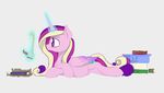  2015 book equine female friendship_is_magic hair horn kaleysia magic mammal multicolored_hair my_little_pony navel pregnant princess_cadance_(mlp) solo winged_unicorn wings 
