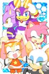  amy_rose blaze_the_cat blue_eyes cream_the_rabbit eyewear green_eyes rouge_the_bat sonic_(series) sonic_riders sunglasses wave_the_swallow yellow_eyes 