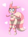  anthro big_butt bit-small breasts butt chubby cute female fluffy fur furret hair nintendo nude pink_fur pink_hair pok&eacute;mon pussy sheath shiny short_hair small_breasts solo video_games wide_hips young 