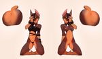  anthro big_butt blush breasts butt canine dog female fur hair kanel kemono mammal nipples nude profile pussy simple_background solo 