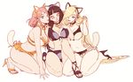  animal_ears bad_id bad_pixiv_id bell bell_collar black_hair blonde_hair bra cat_ears collar fake_animal_ears green_eyes haruno_sakura highres hyuuga_hinata long_hair multiple_girls naruto naruto_(series) naruto_shippuuden noeunjung93 panties pink_hair underwear underwear_only white_eyes yamanaka_ino 