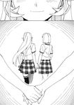  arato_hisako comic greyscale holding_hands long_hair monochrome multiple_girls nakiri_erina sakake_asobi school_uniform shokugeki_no_souma silent_comic smile tootsuki_saryou_ryouri_gakuen_uniform 