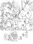  a-ka absurdres anna_(frozen) chinese comic elsa_(frozen) frozen_(disney) greyscale highres incest kiss monochrome multiple_girls siblings sisters sketch translation_request yuri 