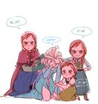  a-ka angry anna_(frozen) elsa_(frozen) english frozen_(disney) multiple_girls multiple_persona siblings sisters time_paradox younger 