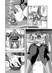  akashi_(kantai_collection) bandana blush breasts comic fingering fingering_through_clothes greyscale hair_ribbon hip_vent kantai_collection large_breasts long_hair masturbation masturbation_through_clothing minarai_zouhyou monochrome ribbon school_uniform serafuku skirt solo thighhighs through_clothes translation_request tress_ribbon 