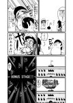  1girl admiral_(kantai_collection) akagi_(kantai_collection) bomb comic english feeding force_feeding glasses greyscale hakama hat japanese_clothes kantai_collection long_hair machimote_taikou mcpixel monochrome peaked_cap swallowing translated 