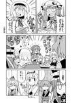  &gt;_&lt; alice_margatroid blush bow braid closed_eyes comic drunk eating fujiwara_no_mokou greyscale hair_bow hair_ribbon hairband hat highres kamishirasawa_keine kirisame_marisa laughing lolita_hairband long_hair mob_cap monochrome multiple_girls mushroom mystia_lorelei nekotoufu okamisty onozuka_komachi patchouli_knowledge ribbon shiki_eiki short_hair single_braid touhou translated yuri 