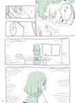  1girl admiral_(kantai_collection) comic crying green hand_on_own_face ikazuchi_(kantai_collection) kantai_collection looking_back md5_mismatch monochrome ryou-san short_hair tears translated trembling 