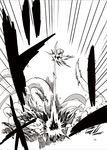  comic doujinshi horn hoshiguma_yuugi long_hair monochrome munakata_(sekimizu_kazuki) snake solo touhou translation_request 