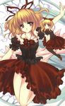  blonde_hair hair_ribbon highres medicine_melancholy multiple_girls ribbon scan scan_artifacts su-san touhou yellow_eyes 