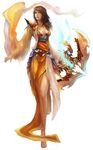  brown_hair duplicate highres mage robe solo sorceress staff weapon 