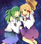  bad_id bad_pixiv_id bangs constellation kochiya_sanae konoka moriya_suwako multiple_girls touhou 