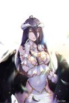  albedo_(overlord) cleavage dress koi_han no_bra nopan overlord wings 