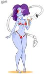 artist_name bigdead93 bikini blue_skin breasts food full_body hair_over_one_eye high_heels ice_cream ice_cream_cone leviathan_(skullgirls) long_hair long_legs pigeon-toed purple_hair red_eyes sandals side-tie_bikini side_ponytail simple_background single_scoop skullgirls small_breasts solo squigly_(skullgirls) standing stitched_mouth stitches swimsuit toes white_background wide_hips zombie 