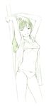  long_hair monochrome original panties sketch solo tank_top traditional_media underwear yoshitomi_akihito 